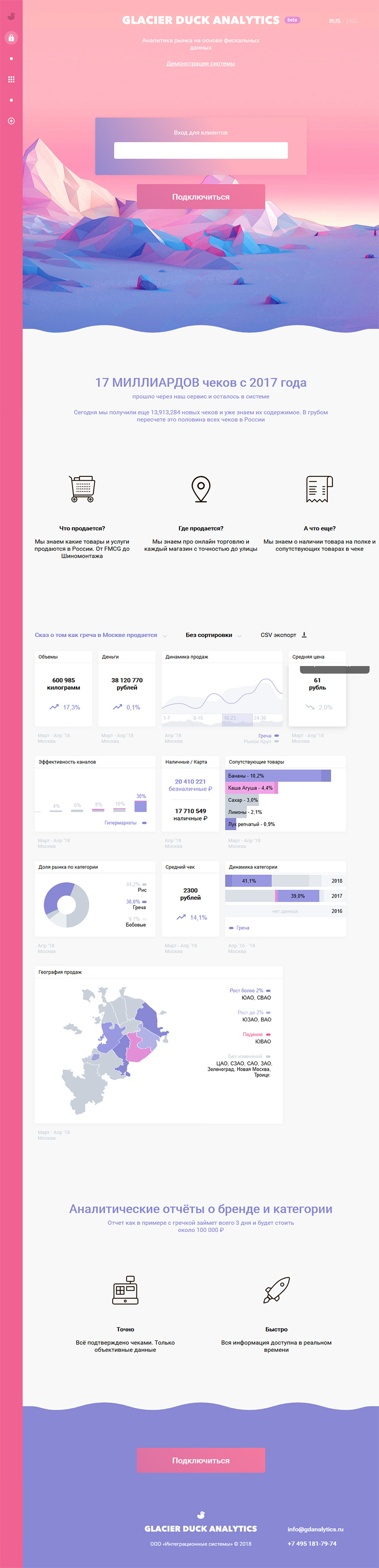 Landing page for the GDA project